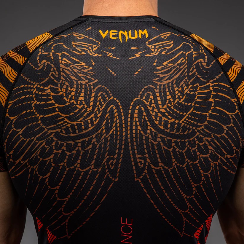 Venum Rashguard Męski Krótki Rękaw Quetzal Fury Czarny/Czerwony