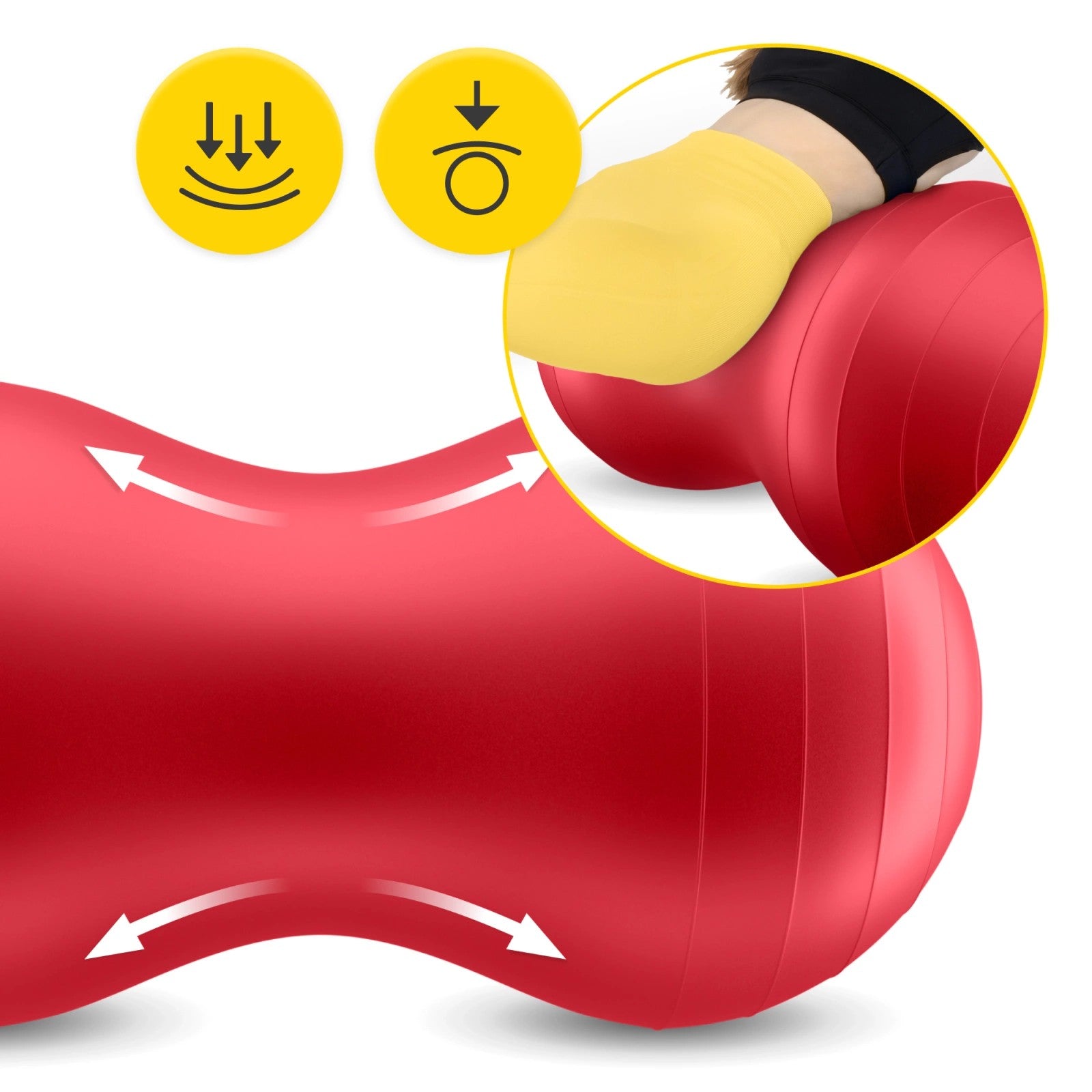 4FIZJO Piłka do ćwiczeń PEANUT Czerwona
