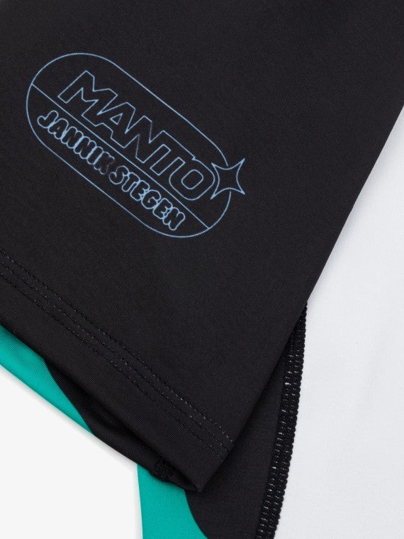 MANTO Rashguard Męski Krótki Rękaw DOVE Biały/Czarny