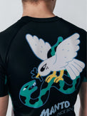 MANTO Rashguard Męski Krótki Rękaw DOVE Biały/Czarny