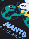 MANTO Rashguard Męski Krótki Rękaw DOVE Biały/Czarny