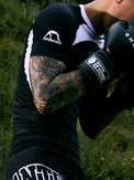 MANTO Rashguard Męski Krótki Rękaw RANKED Biały/Czarny