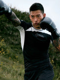 MANTO Rashguard Męski Krótki Rękaw RANKED Biały/Czarny