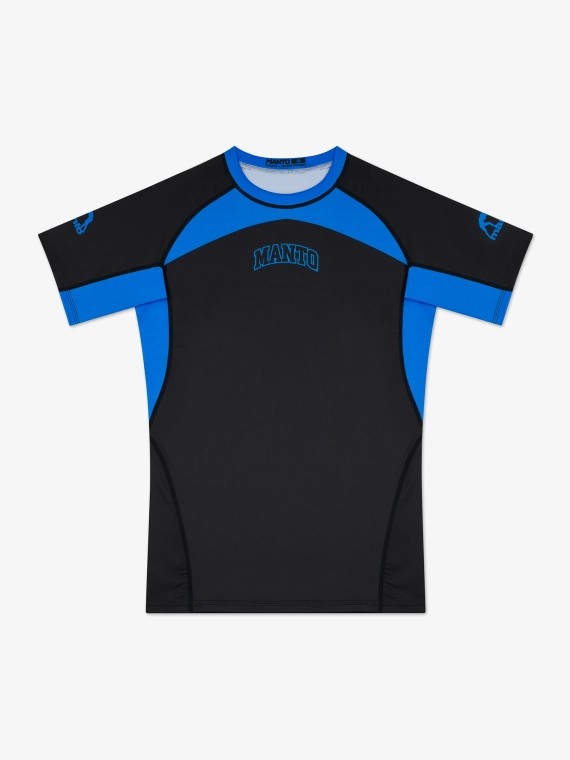 MANTO Rashguard Męski Krótki Rękaw RANKED Niebieski