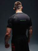 MANTO Rashguard Męski Krótki Rękaw MANTOFIGHTERS Czarny