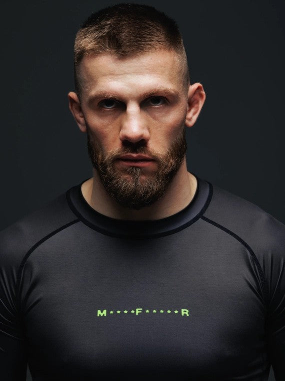 MANTO Rashguard Męski Krótki Rękaw MANTOFIGHTERS Czarny