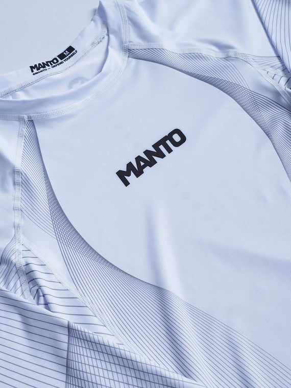 MANTO Rashguard Męski Długi Rękaw FLOW Biały