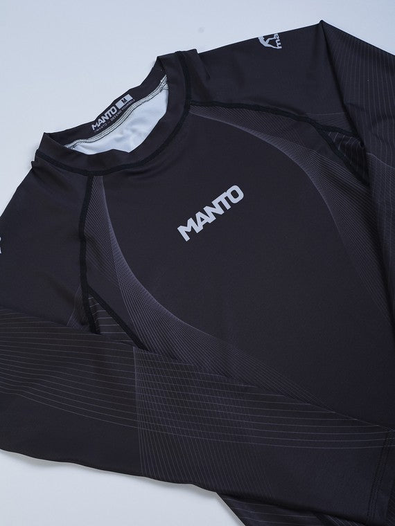 MANTO Rashguard Męski Długi Rękaw FLOW Czarny