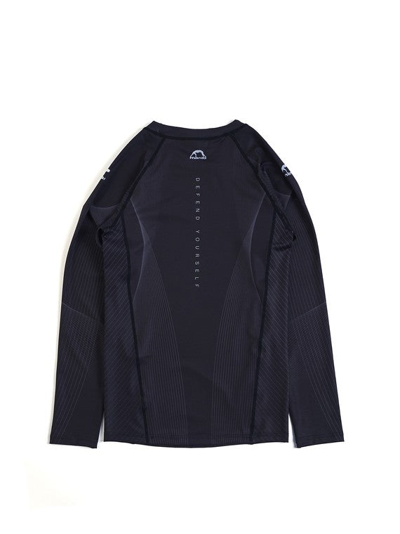 MANTO Rashguard Męski Długi Rękaw FLOW Czarny