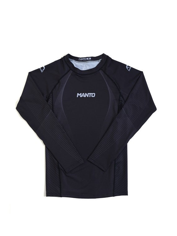 MANTO Rashguard Męski Długi Rękaw FLOW Czarny