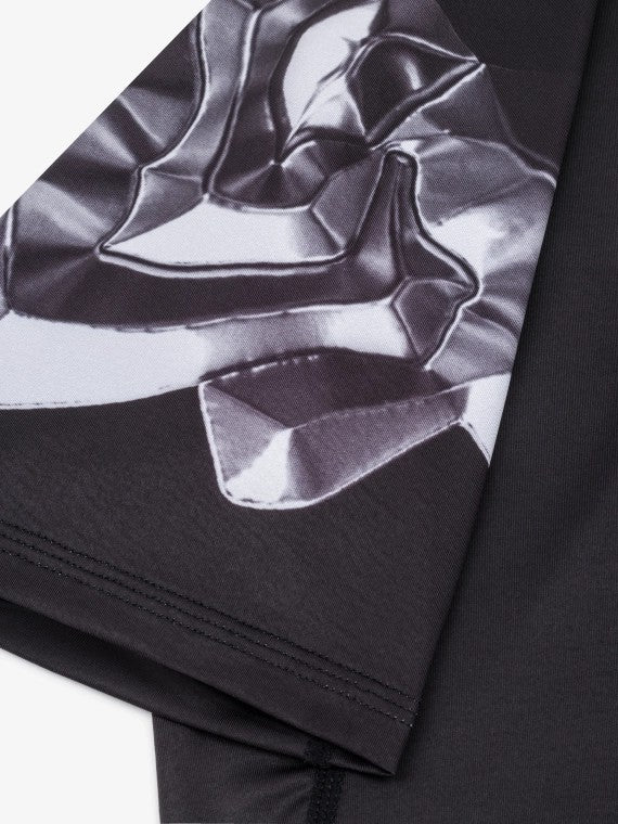 MANTO Rashguard Męski Krótki Rękaw METAL Czarny