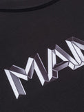 MANTO Rashguard Męski Krótki Rękaw METAL Czarny