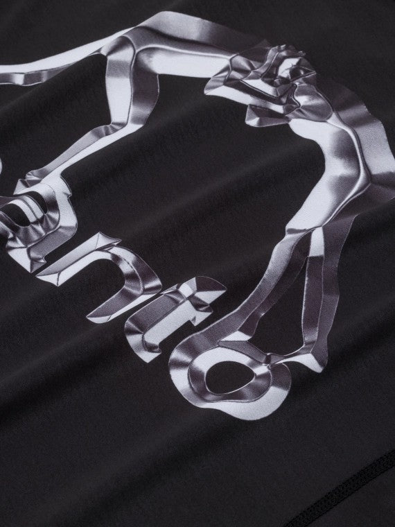 MANTO Rashguard Męski Krótki Rękaw METAL Czarny
