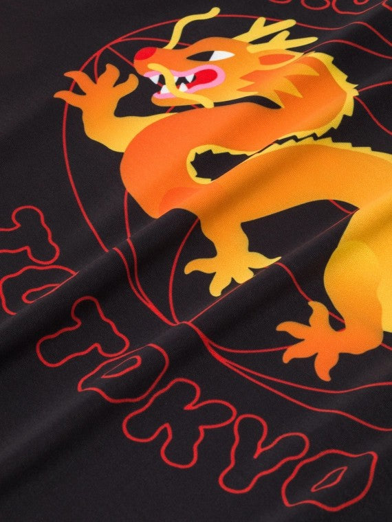MANTO Rashguard Męski Krótki Rękaw WARSAW TO TOKYO Czarny