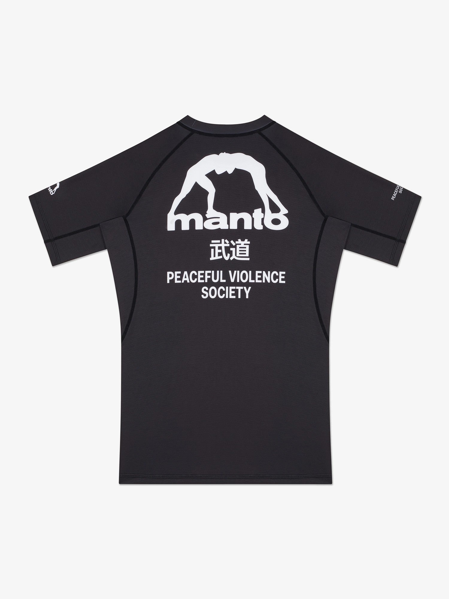 MANTO Rashguard Krótki Rękaw SOCIETY Czarny