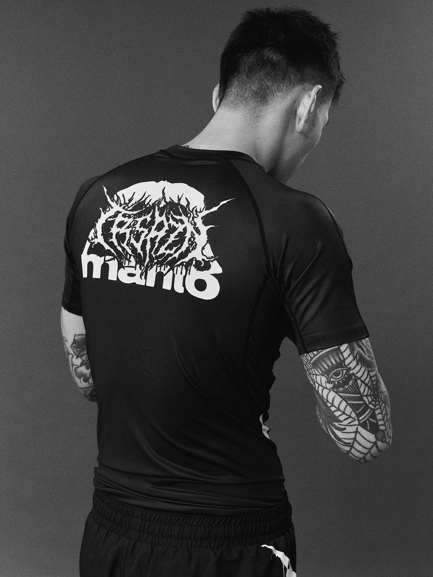 MANTO Rashguard Krótki Rękaw TREASURE ZONE Czarny