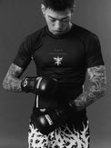 MANTO Rashguard Krótki Rękaw TREASURE ZONE Czarny