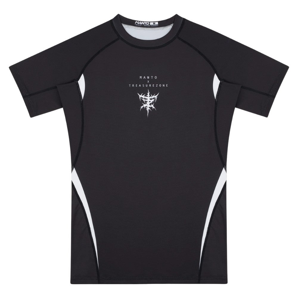 MANTO Rashguard Krótki Rękaw TREASURE ZONE Czarny