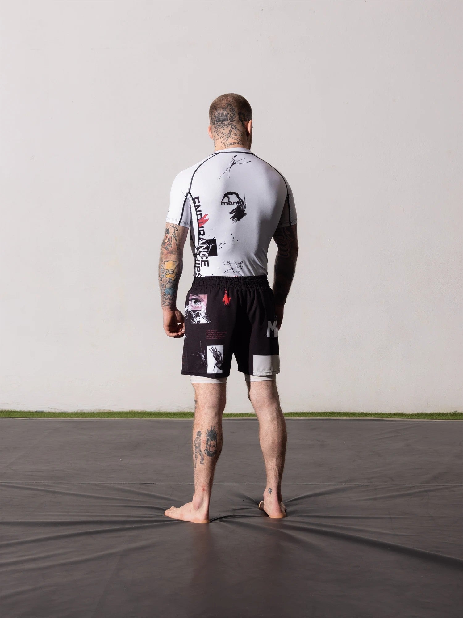 MANTO Rashguard Krótki Rękaw OVERCOME Biały
