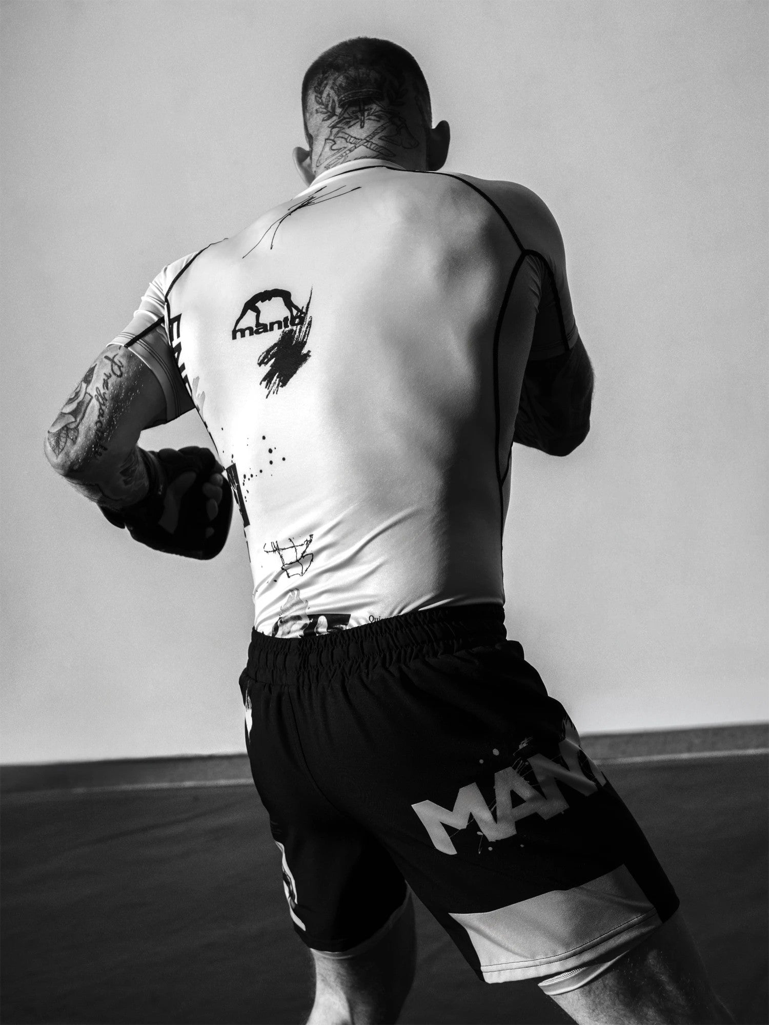 MANTO Rashguard Krótki Rękaw OVERCOME Biały