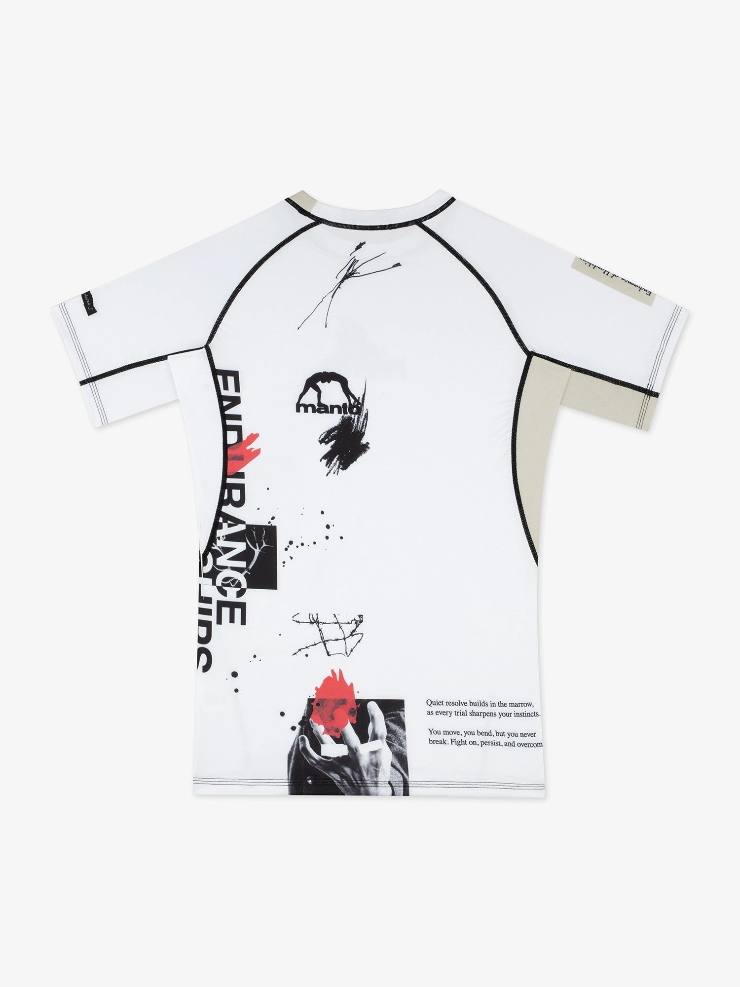 MANTO Rashguard Krótki Rękaw OVERCOME Biały