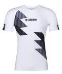 Tatami Rashguard Męski Krótki Rękaw Abstract Biały/Szary