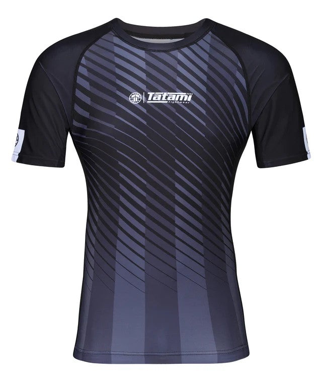 Tatami Rashguard Męski Krótki Rękaw Abstract Czarny/Szary