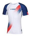 Tatami Rashguard Męski Krótki Rękaw Abstract Biały/Granatowy