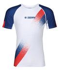 Tatami Rashguard Męski Krótki Rękaw Abstract Biały/Granatowy