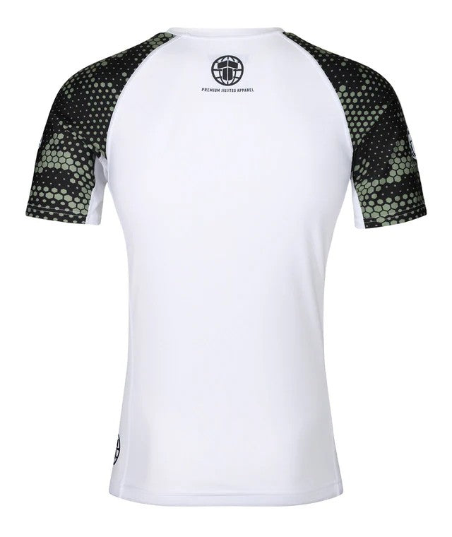 Tatami Rashguard Męski Krótki Rękaw Renegade Biały/Zielony