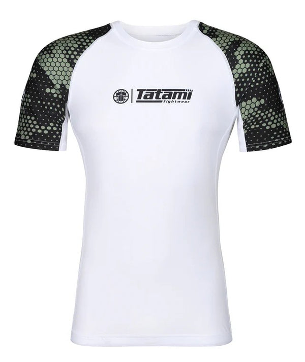 Tatami Rashguard Męski Krótki Rękaw Renegade Biały/Zielony