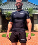Tatami Rashguard Męski Krótki Rękaw Milan Eco Tech Recycled Czarny