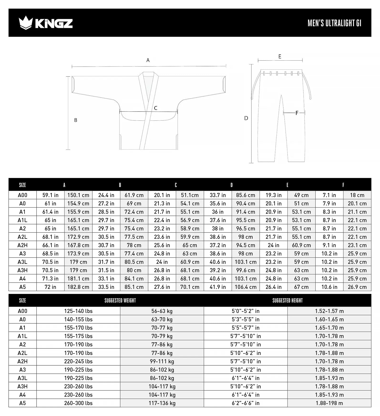 KiNGZ Kimono/Gi BJJ Męskie Ultralight 2.0 New Niebieskie