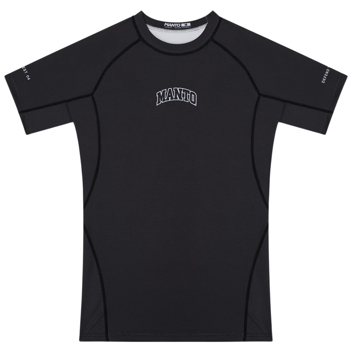 MANTO Rashguard Krótki Rękaw VARSITY Czarny