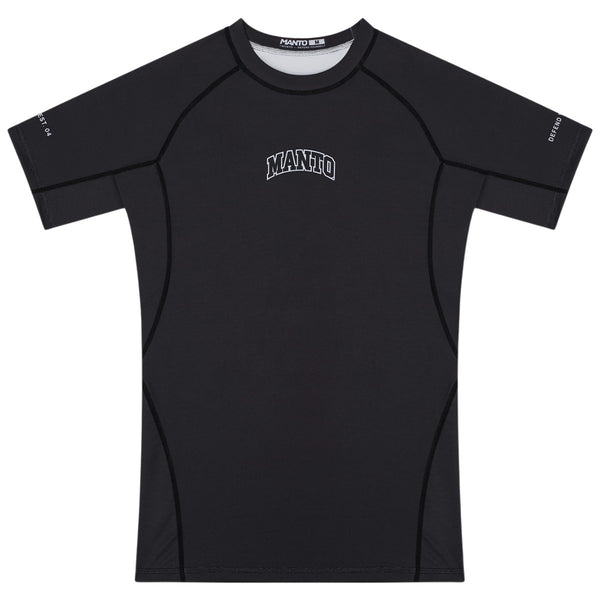 MANTO Rashguard Krótki Rękaw VARSITY Czarny