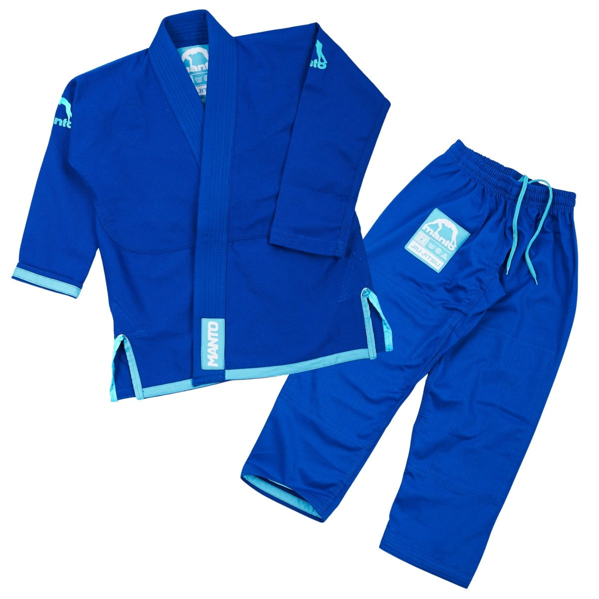 MANTO Kimono/Gi dla dzieci Junior 2.0 Niebieskie + Biały Pas