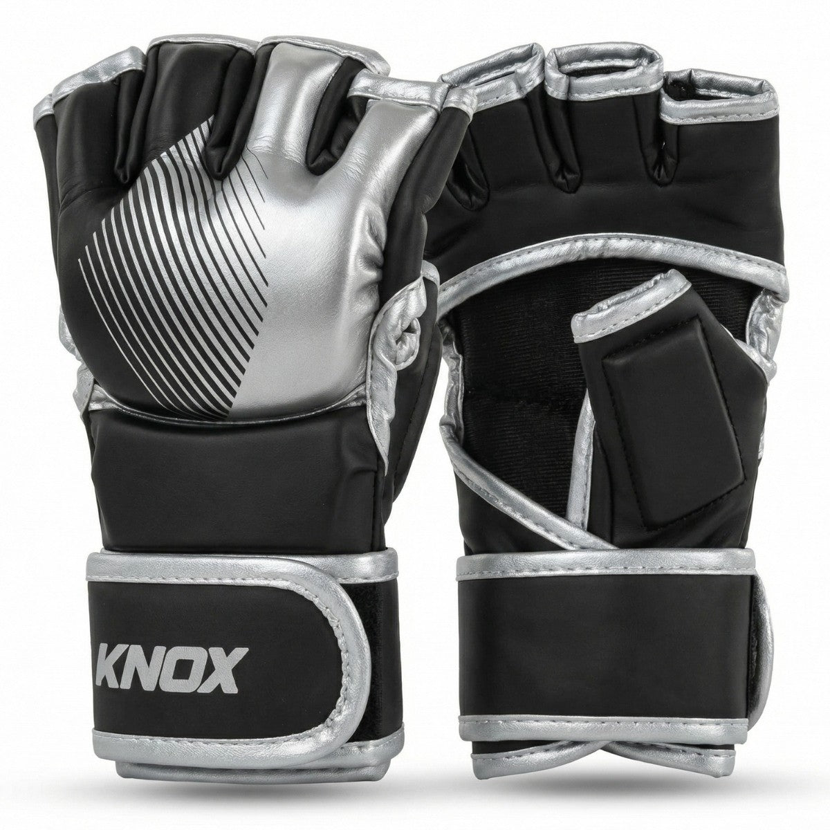 Knox Rękawice MMA Starter Czarne/Srebrne 4oz