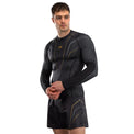 Venum Streamline Rashguard męski z długim rękawem Czarny/Złoty