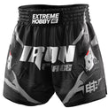 Extreme Hobby Spodenki Muay Thai Iron Force Czarne/Białe