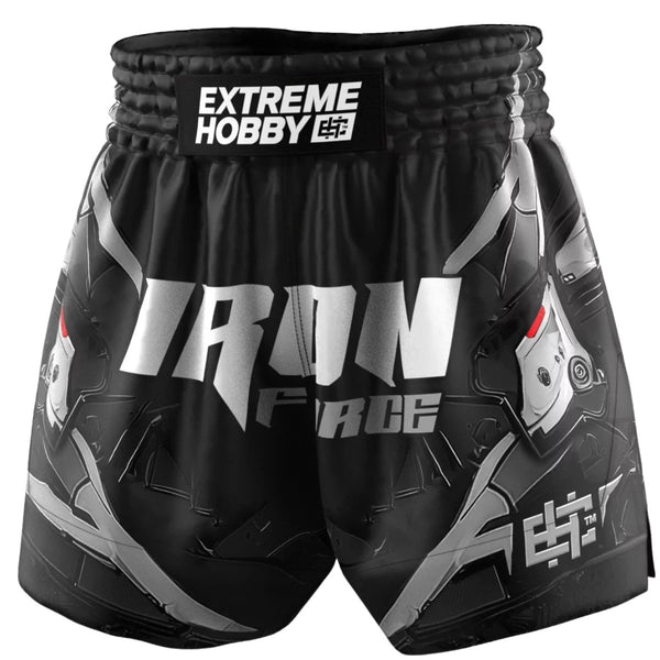 Extreme Hobby Spodenki Muay Thai Iron Force Czarne/Białe