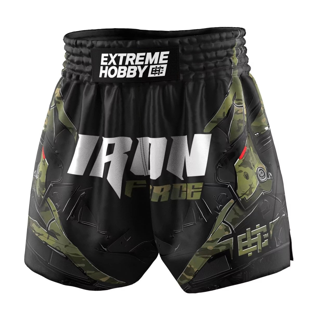 Extreme Hobby Spodenki Muay Thai Iron Force Czarne/Camo