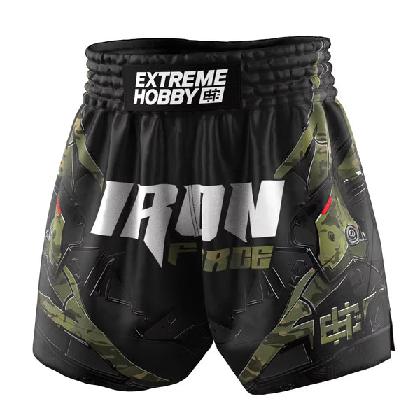 Extreme Hobby Spodenki Muay Thai Iron Force Czarne/Camo