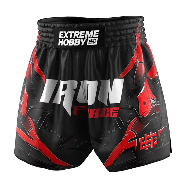 Extreme Hobby Spodenki Muay Thai Iron Force Czarne/Czerwone