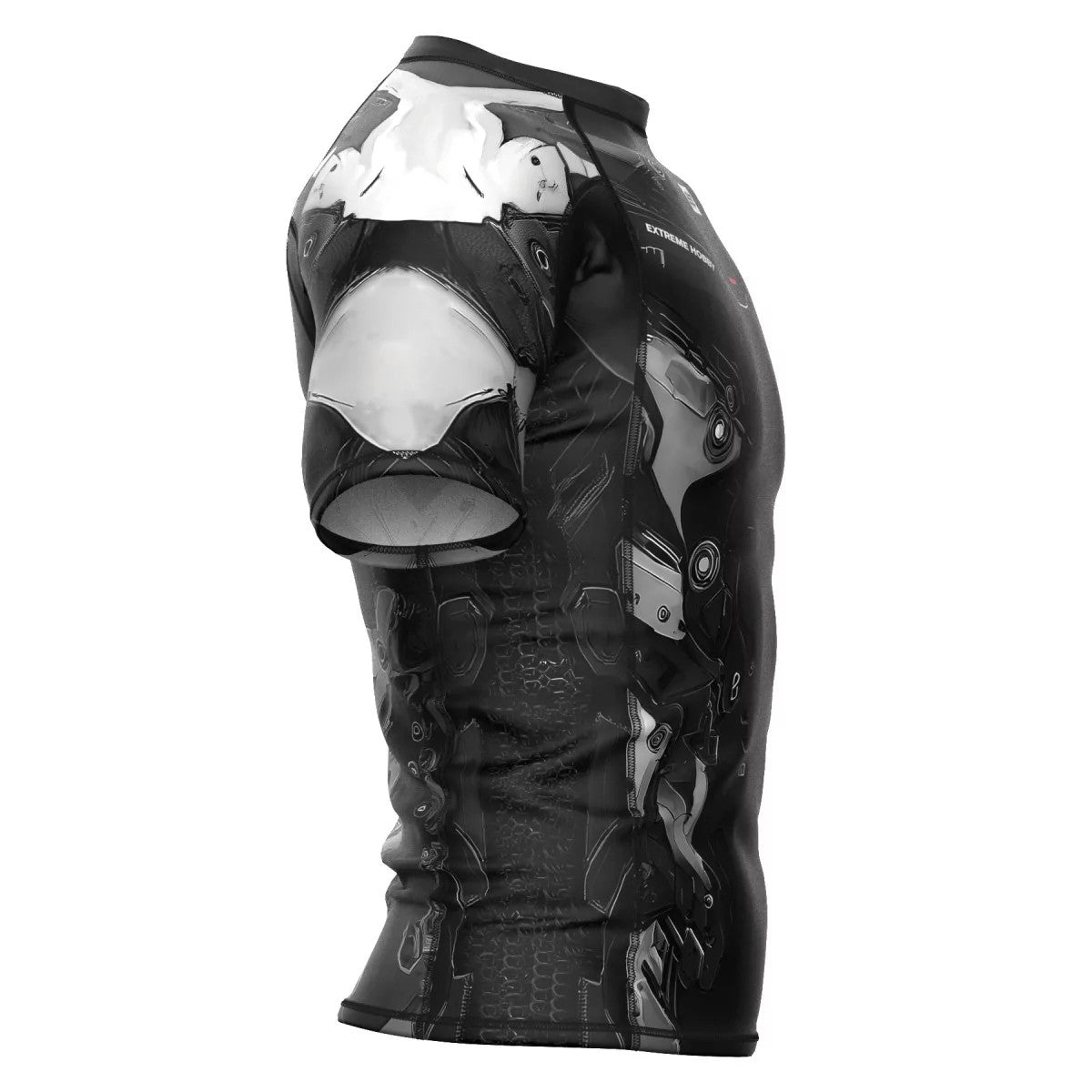 Extreme Hobby Rashguard Męski Iron Force Krótki Rękaw Czarny/Biały