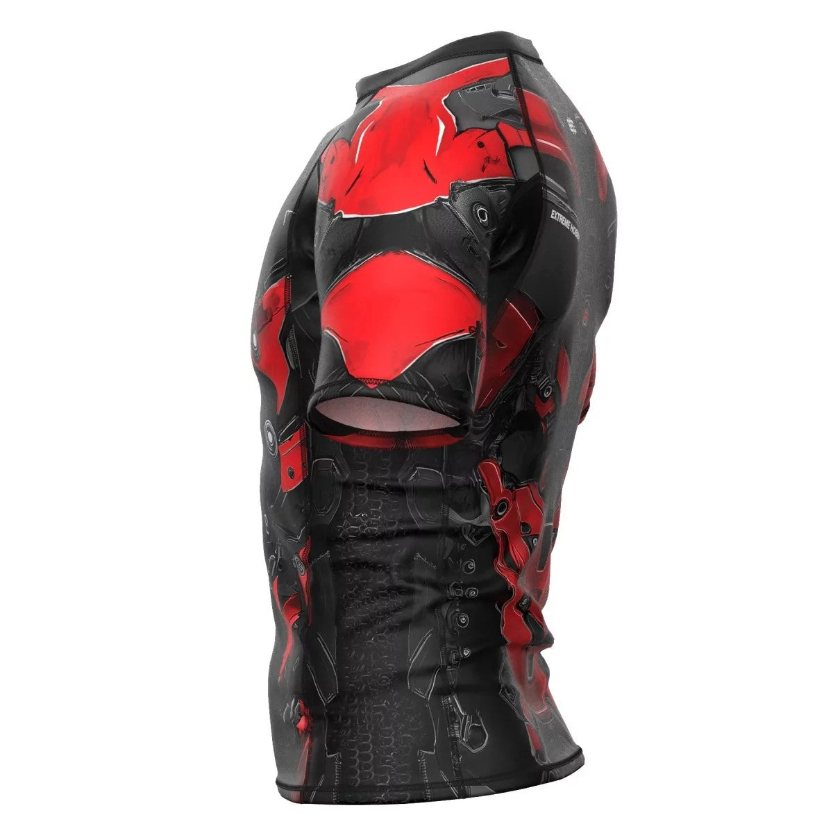 Extreme Hobby Rashguard Męski Iron Force Krótki Rękaw Czarny/Czerwony