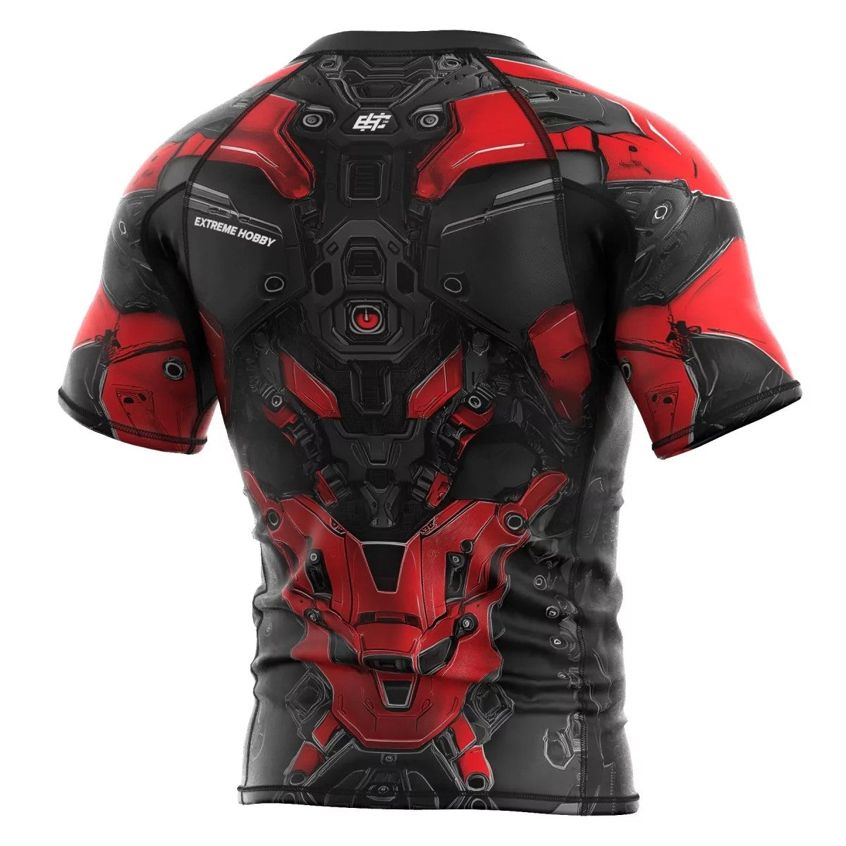 Extreme Hobby Rashguard Męski Iron Force Krótki Rękaw Czarny/Czerwony