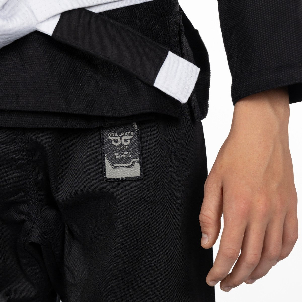 Drillmate Kimono/Gi Junior Core Mate dla dzieci Czarne + biały pas w komplecie