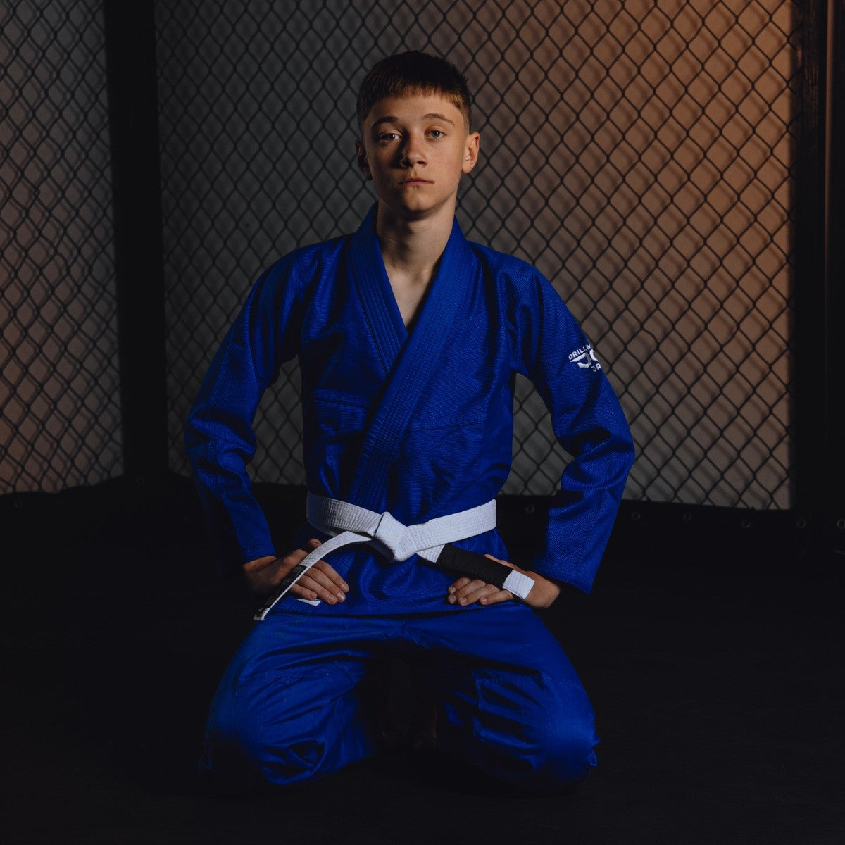 Drillmate Kimono/Gi Junior Core Mate dla dzieci Niebieskie + biały pas w komplecie