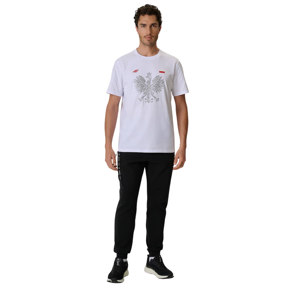4F T-shirt kibica Polska Orzeł Biała
