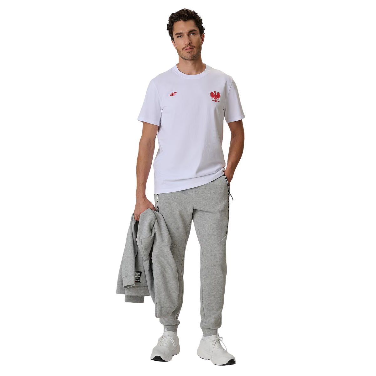 4F T-shirt kibica Polska Mały Orzeł Biała